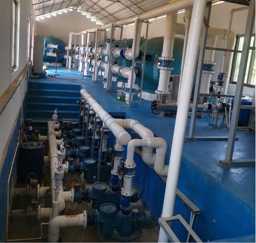 南寧市西鄉塘金光農場的花季传媒APP黄版，采用了7台AQUA花季传媒黄版下载ALB-1500循環水泵